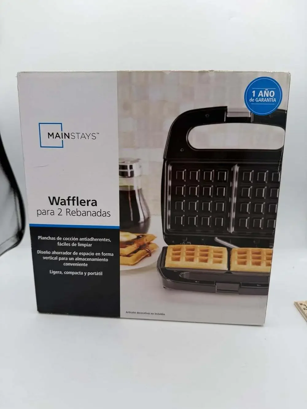 Mainstays 2-slice Waffle Maker New